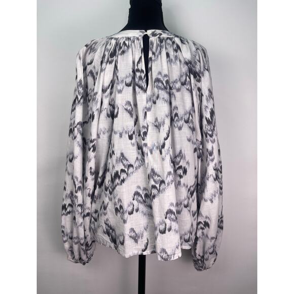 Treasure & Bond 100% Cotton Abstract Print Long Sleeve Blouse Size Small - Picture 3 of 10